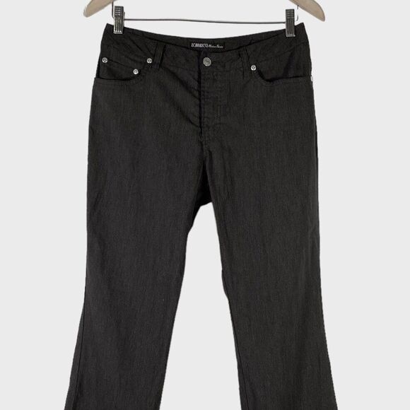 Vintage Z Cavaricci Modern Basic Womens Pants 9 Gray Bootcut 90s Y2K Style 29x32 - Picture 12 of 13